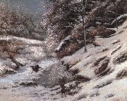 Gustave Courbet Injured deer in the snow china oil painting artist